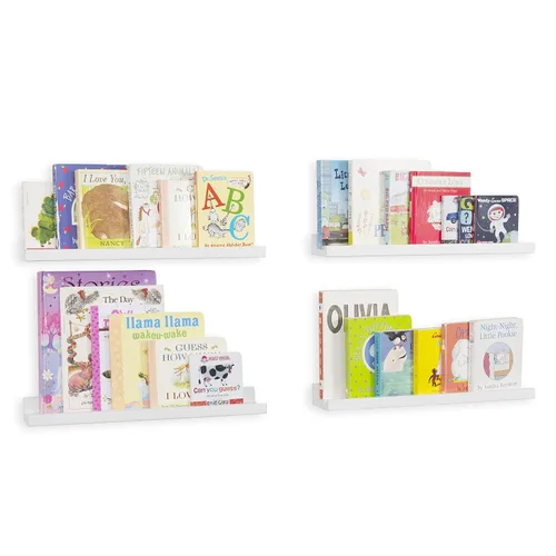 Wallniture Denver Estantes flotantes montados en la pared para decoración del cuarto del bebé, exhibición de estantería de habitación infantil,