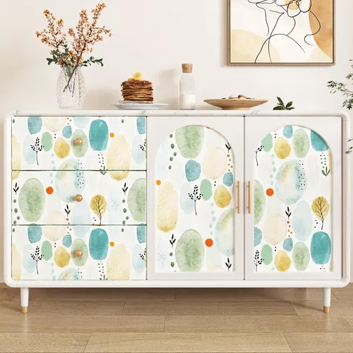 Miniatura 2 de Papel tapiz abstracto azul para despegar y pegar, papel de contacto geométrico, papel tapiz bohemio para baño, papel de pared autoadhesivo extraíble