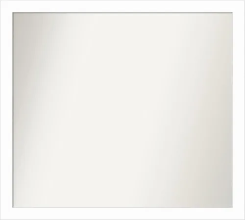 Miniatura 305 de Amanti Art Espejo de baño blanco para sobre el fregadero, 24 x 24 pulgadas, hecho a medida, espejo de tocador cuadrado blanco estrecho, marco