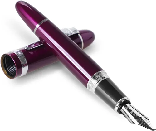 Miniatura 4 de Pluma estilográfica Jinhao 159 Luxury Purple, Big Heavy Style, punta media, caligrafía de escritura, artículos de oficina de papelería