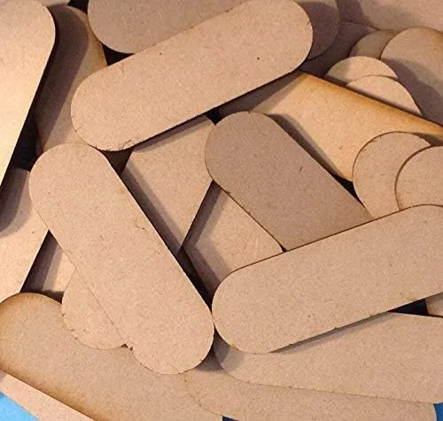 Miniatura 2 de 0.984 in x 1.969 in Píldora en forma de MDF Bases de madera Laser Cut Artesanías Envío RÁPIDO VENDEDOR NOSOTROS
