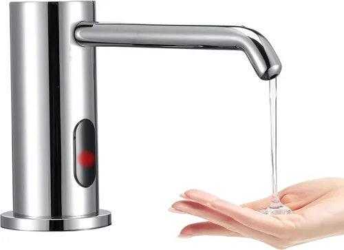 Miniatura 9 de Dispensador automático de jabón sin contacto para fregadero de cocina y baño, dispensador de jabón eléctrico integrado, sensores infrarrojos