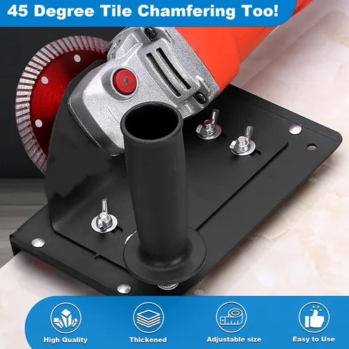Miniatura 6 de Herramienta de corte en ángulo de 45 grados, soporte para amoladora angular, herramienta de biselado de azulejos de 45 grados con 5 cuchillas