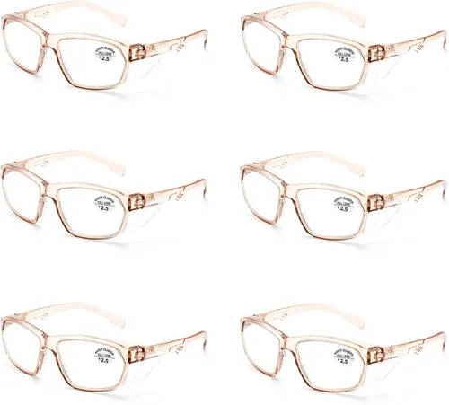 Miniatura 34 de ProtectX Elegantes gafas de seguridad antivaho y resistentes a los arañazos, gafas de protección UV, lentes de bloqueo de luz azul para hombres