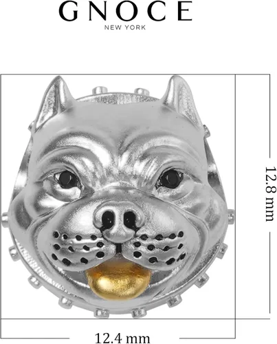 Miniatura 6 de GNOCE Bully Pitbull - Abalorio de plata de ley para pulsera collar de regalo para mujeres y niñas esposa e hija