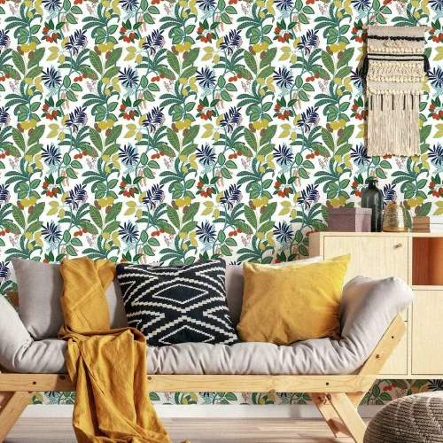 Miniatura 12 de RoomMates RMK11578RL Papel tapiz autoadhesivo Funky Jungle gris y amarillo