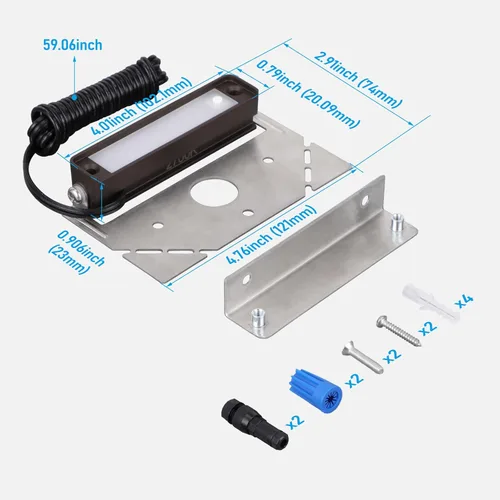 Miniatura 6 de LEONLITE Paquete de 8 luces LED de bajo voltaje de 4 pulgadas, luces LED de pared de retención, luces LED de paisaje, 12 V AC/DC, luz de Blanco suave