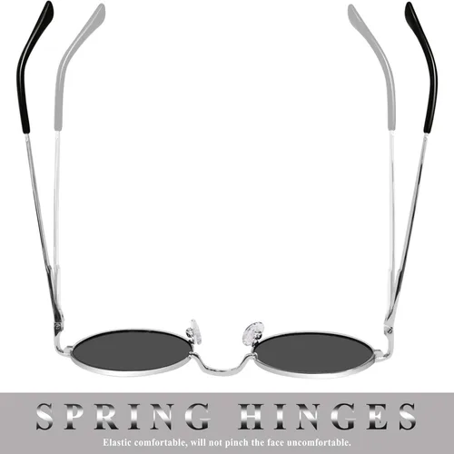 Miniatura 23 de KANASTAL Gafas de sol redondas polarizadas para mujeres y hombres, estilo hippie con protección UV400