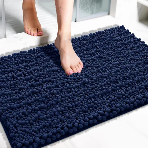 Miniatura 38 de Yimobra Alfombras de Baño Antideslizantes Lavables - Alfombra de Baño de Chenilla Ultra Suave Absorbente, Alfombra Peluda de Secado Rápido para Negro