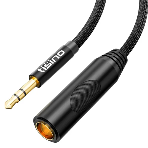 Tisino Adaptador de 1/4 a 0.138 in, adaptador de audio estéreo hembra de 1/4 a 1/8 pulgadas macho para auriculares, amplificadores, guitarra,