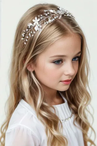 Miniatura 2 de Coucoland - Diadema de niña de hadas para primera comunión; tiara de corona de cristal, accesorio para el cabello de bebé, diadema para novias