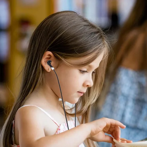 Miniatura 6 de Auriculares al por mayor a granel 50 unidades de auriculares empaquetados individualmente para escuelas, aulas, estudiantes, bibliotecas