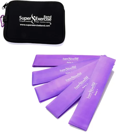 Miniatura 19 de Mini bandas de bucle extra largas sin látex de 14 x 3 pulgadas de EE. UU. en 3, 5, 10 paquetes de 10 unidades. 10 fortalezas para entrenamiento