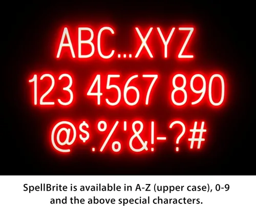 Miniatura 9 de SpellBrite Período LED Señales de bricolaje intercambiables con personajes LED azules Componentes adicionales necesarios para iluminar 6.3