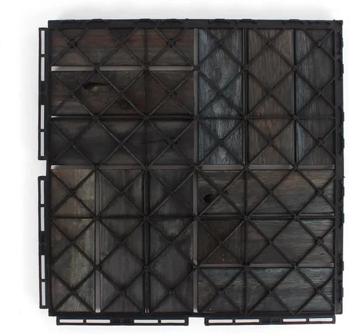 Miniatura 6 de Baldosas de madera de acacia para exteriores, baldosas de patio que se entrelazan.