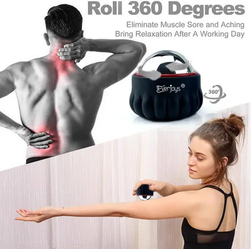 Miniatura 4 de Everjoys Bola de rodillo de hielo de masaje, masajeador de alivio de terapia de frío y calor, masaje de tejido profundo, herramienta de masajeador