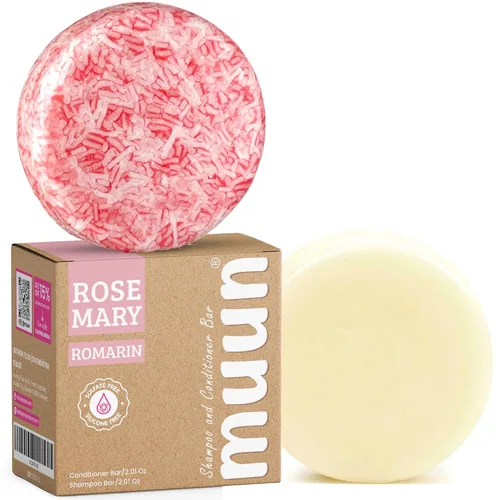Miniatura 8 de Muun Barra de champú y acondicionador de romero - Barras de jabón sólido fortalecedor y voluminizador, champú clarificador para cabello graso