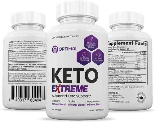 Miniatura 6 de Optimal Keto Extreme Pills 1675 mg Fórmula nueva y mejorada que contiene vinagre de sidra de manzana, aceite de oliva virgen extra en polvo, hoja