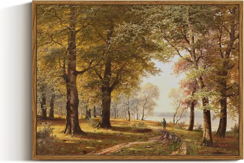 Miniatura 33 de VIYYIEA Arte de Pared en Lienzo Enmarcado Decoración del Hogar, Decoración de Granja Valles Ondulantes bajo Cielos Despejados Pintura de Pared
