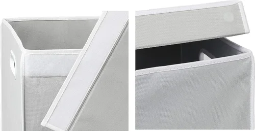 Miniatura 6 de Simple Houseware - Cesta doble para la ropa sucia, con tapa y bolsas extraíbles, color gris