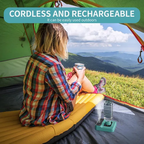 Miniatura 5 de Humidificador de viaje, pequeño humidificador portátil para plantas, dormitorio, oficina, hotel o automóvil, 5000 mAh, funciona con batería, mini