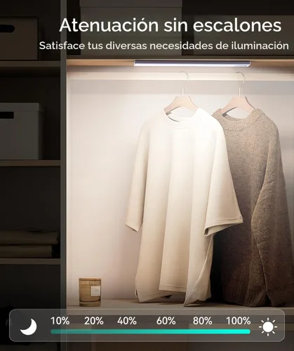 Miniatura 6 de Iluminación para debajo del gabinete, luz LED con sensor de movimiento para interiores, 2200 mAh USB recargable luces de armario funciona