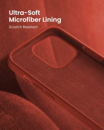 Miniatura 5 de Funda diseñada para iPhone 14 Pro Max, funda protectora de silicona líquida a prueba de golpes con forro de microfibra suave antiarañazos, ultra