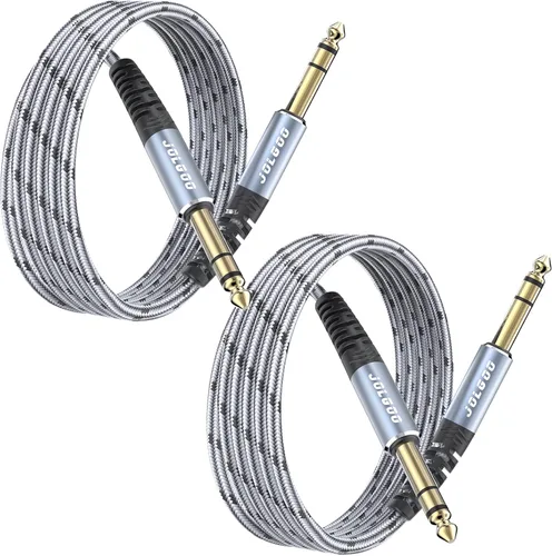 Miniatura 19 de JOLGOO Cable de guitarra de 1/4 de pulgada, cable de 20 pies recto a ángulo recto de 1/4 de pulgada 0.250 in, cable de instrumento de teclado