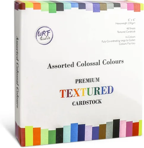 48 hojas de cartulina texturizada de lino de colores, 80 lb, 16 colores, 15 x 15 cm, cartulina multicolor de un solo lado, cartulina premium mate