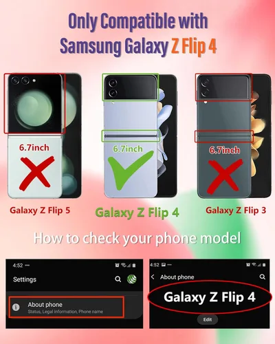 Miniatura 2 de Funermei para Samsung Galaxy Z Flip 4 Funda - Funda de Teléfono Bonita para Mujeres y Niñas con Mariposas Bonita Estética Femenina Diseño
