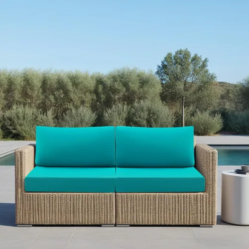 Miniatura 8 de idee-home Cojines impermeables para asiento de exteriores, cojines de repuesto para sofá y sillas de asiento profundo Hampton Bay, para césped