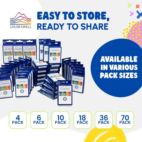 Miniatura 3 de Color Swell Paquete de 24 crayones – no tóxicos, ideales para niños, estudiantes, adultos y actividades en el aula