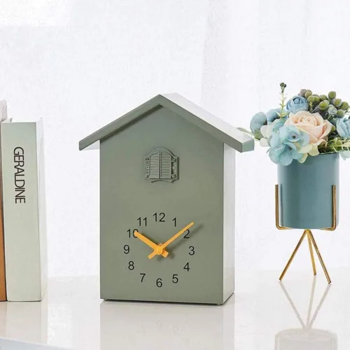 Miniatura 2 de Reloj de cuco moderno, diseño inspirado en canción de pájaros, reloj de pared para sala de estar, dormitorio de niños, cocina, oficina, decoración
