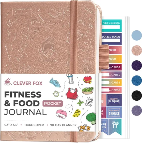 Miniatura 20 de Clever Fox Diario de fitness & Food – Planificador de nutrición y entrenamiento para mujeres y hombres – Libro de registro de ejercicio de dieta