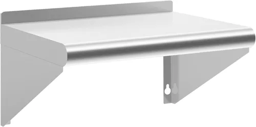 Miniatura 32 de Estante de acero inoxidable de 12 x 36 pulgadas, estantes de acero inoxidable comerciales de 300 libras para montaje en pared, estantes de metal 1