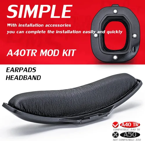 Miniatura 4 de Diadema con almohadillas compatibles con auriculares Astro A40 TR (cuero)