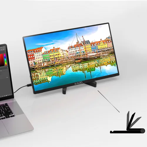 Miniatura 3 de Kado Soporte para tablet para tablet, soporte ajustable para monitor portátil, accesorios plegables para iPad para oficina, compatible con Kindle