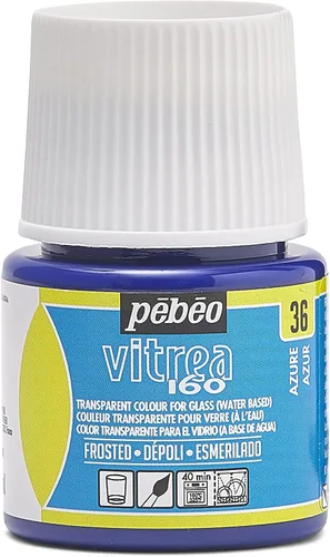 Miniatura 26 de Pebeo Vitrea 160 - Pintura para vidrio brillante, botella de 45 ml - Azul lapislázuli