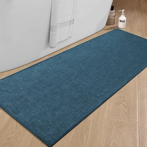 Miniatura 127 de chakme Alfombras de Baño 24x17, Alfombra de Baño Ultra Delgada Antideslizante Pequeña de Secado Rápido Absorbente para Piso de Baño