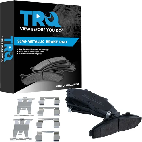 Miniatura 201 de TRQ Pastillas de freno delanteras semi metálicas compatibles con Ford Expedition 2018-2021 F-150 2018-2020 Lincoln Navigator 2018-2022
