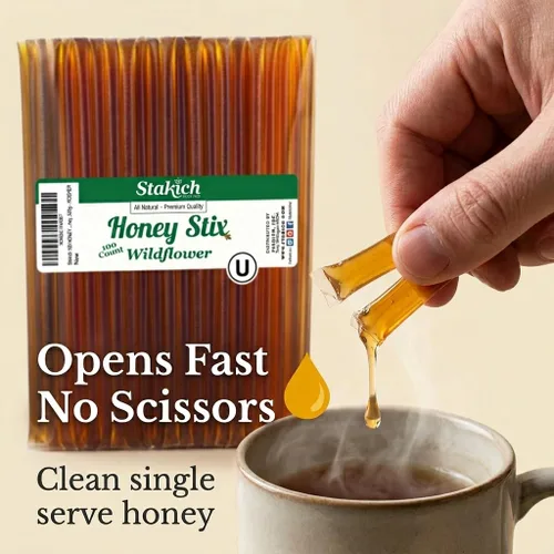 Miniatura 4 de Stakich Stix de Miel de Flor Silvestre (100 Stix)