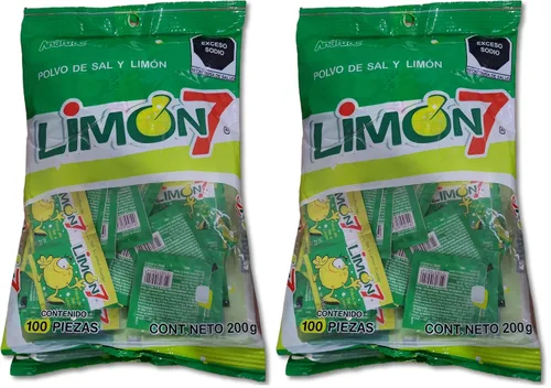 Miniatura 2 de Limon 7 sal y limón en polvo 100pc bolsa 7oz por MEXICAN CANDY
