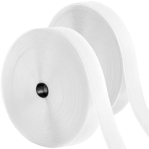 Miniatura 22 de Tiras adhesivas para tela (6 pies x 3/4 pulgadas), se pegan sin coser ni planchar, para ropa y cortinas, cinta de dobladillo de doble cara