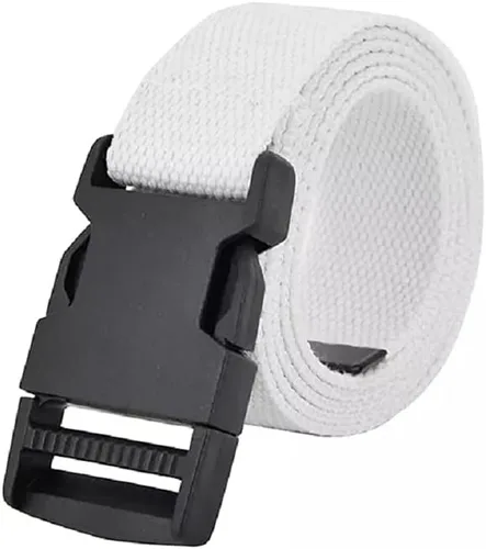 Miniatura 25 de AIBEARTY Cinturón de lona con hebilla ajustable, cintura larga para mujeres, hombres, adolescentes