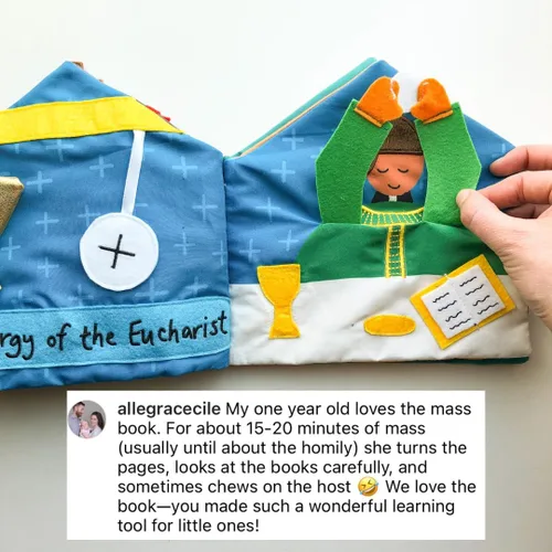 Miniatura 9 de Libro silencioso de misa católica para niños pequeños y preescolares - Aprende sobre la liturgia y mantente comprometido durante la misa - Libro