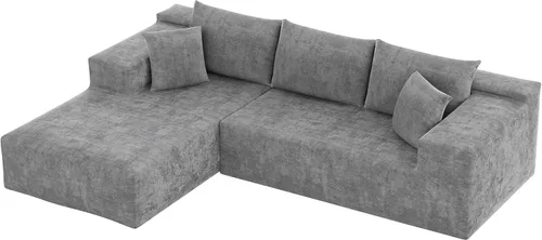 Miniatura 9 de VICTONE Sofás Seccionales Cloud de 108", Sofá Sin Huesos Modular en Forma de L con Asiento Profundo, Sofás Tapizados de Comodidad Moderna para Sala