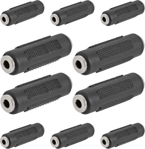 Miniatura 5 de Cmple - [Paquete de 10] Adaptador de audio para avión dual de 0.138 in macho a 0.138 in hembra, adaptador de audio estéreo para auriculares de vuelo
