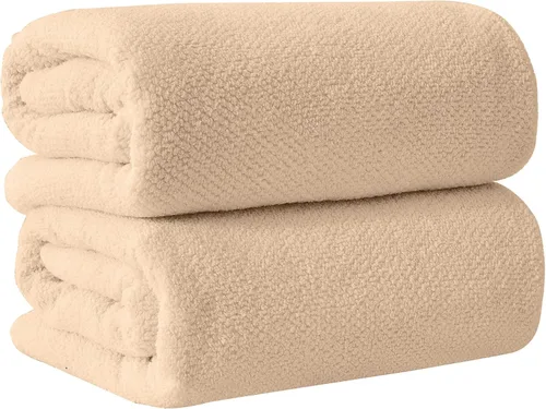 Miniatura 53 de Great Bay Home Toalla de baño blanca – Toalla de baño de gran tamaño 100% algodón de 68 x 35 pulgadas – Absorbente, de secado rápido, toalla de baño