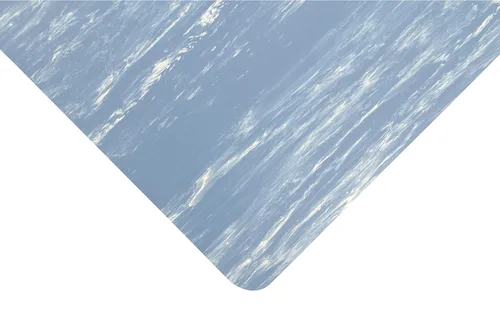 NoTrax 970S0023BU 970-Marble Sof-Tyle Grande - Alfombrilla antifatiga azul de 2 x 3 pies con tope rojo