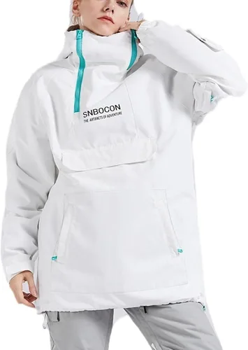 Miniatura 25 de Chaqueta anorak de esquí para mujer, impermeable, resistente al viento, cálido, para snowboard, abrigo de invierno con capucha